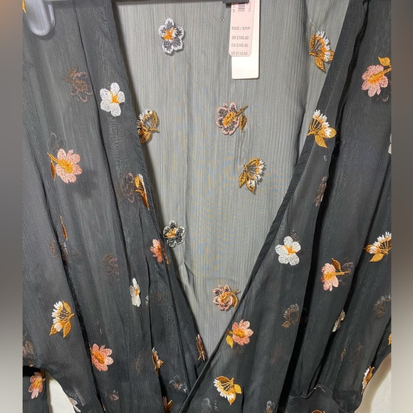 Victoria’s Secret Sheer beach pool Wrap Dress Cover Up Black XS/S - Picture 8 of 9